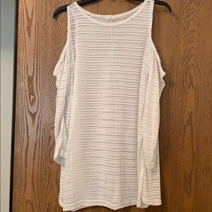 White Cold Shoulder Shirt